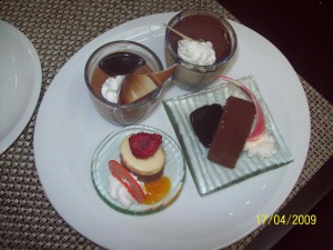 dessert.... tiramisu, chocolate cakes, etc...etc.. yummy